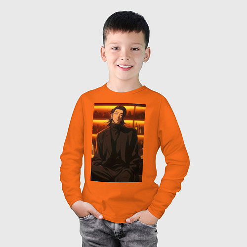 Детский лонгслив Магическая битва Сугуру Гэто Маг антагонист / Оранжевый – фото 3