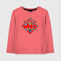 Лонгслив хлопковый детский Guess who, цвет: коралловый