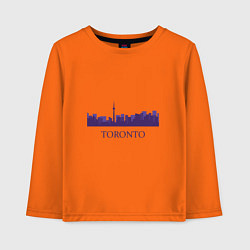 Лонгслив хлопковый детский Силуэт Торонто, цвет: оранжевый