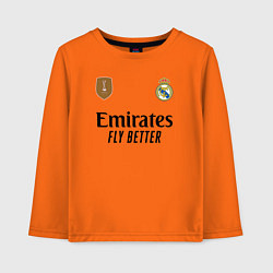 Лонгслив хлопковый детский Джуд Беллингем форма Реал Мадрид, цвет: оранжевый
