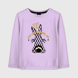 Лонгслив хлопковый детский Кролик - самая красивая попа, цвет: лаванда