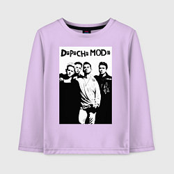 Лонгслив хлопковый детский Depeche mode all, цвет: лаванда