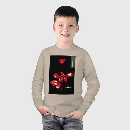 Детский лонгслив Depeche mode rose / Миндальный – фото 3