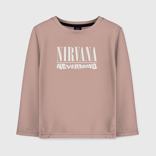Детский лонгслив Nevermind Nirvana / Пыльно-розовый – фото 1