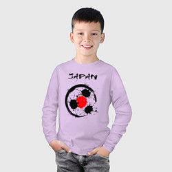 Лонгслив хлопковый детский Сборная Японии, цвет: лаванда — фото 2