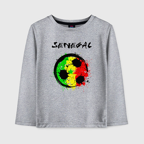 Детский лонгслив Сборная Сенегала / Меланж – фото 1