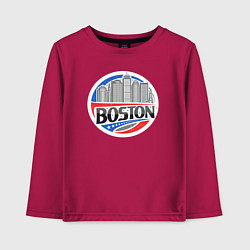 Лонгслив хлопковый детский City Boston, цвет: маджента