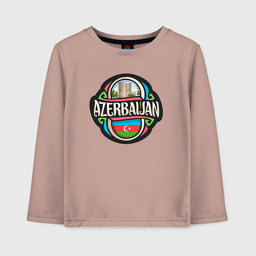 Детский лонгслив Мой Азербайджан / Пыльно-розовый – фото 1