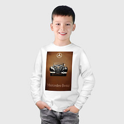 Лонгслив хлопковый детский Mercedes-benz автомобиль, цвет: белый — фото 2
