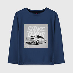 Лонгслив хлопковый детский Lexus автомобиль, цвет: тёмно-синий