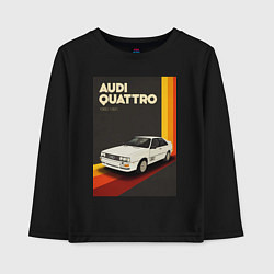 Лонгслив хлопковый детский Audi Quattro автомобиль, цвет: черный