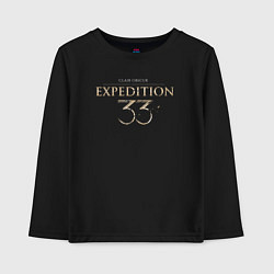 Лонгслив хлопковый детский Clair Obsur expedition 33 logo, цвет: черный