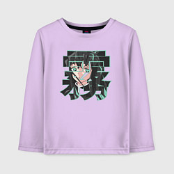 Лонгслив хлопковый детский Клинок рассекающий демонов Токито, цвет: лаванда