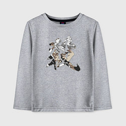Лонгслив хлопковый детский Столп Ветра Санеми Шинадзугава Клинок рассекающий, цвет: меланж