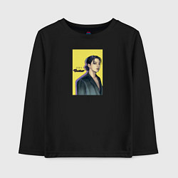 Лонгслив хлопковый детский JK Butter, цвет: черный