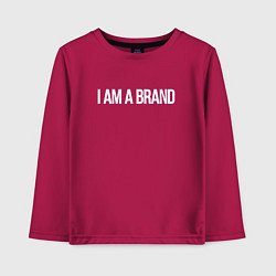 Лонгслив хлопковый детский I am a brand, цвет: маджента