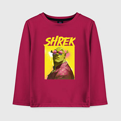 Лонгслив хлопковый детский Shrek гигачад, цвет: маджента