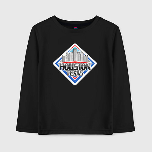 Детский лонгслив Хьюстон Техас / Черный – фото 1