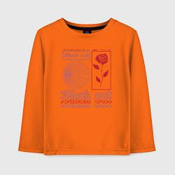 Лонгслив хлопковый детский Black out Streetwear, цвет: оранжевый