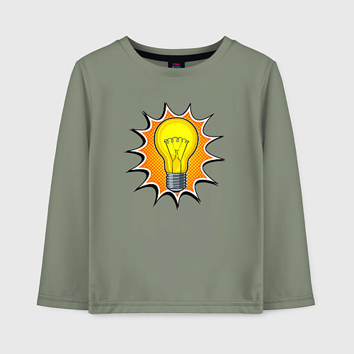 Детский лонгслив Лампочка / Авокадо – фото 1