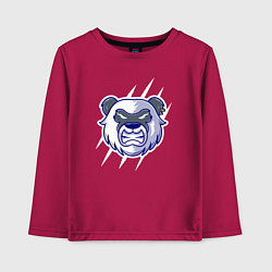 Лонгслив хлопковый детский Злая панда, цвет: маджента