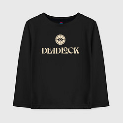 Лонгслив хлопковый детский Deadlock logo, цвет: черный