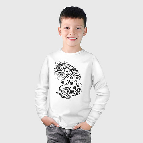 Детский лонгслив Вдохновение из природы / Белый – фото 3