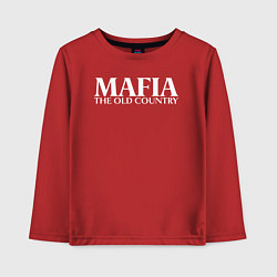 Лонгслив хлопковый детский Mafia the old country logo, цвет: красный