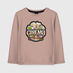 Лонгслив хлопковый детский Кино, цвет: пыльно-розовый