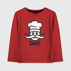 Лонгслив хлопковый детский Chef, цвет: красный