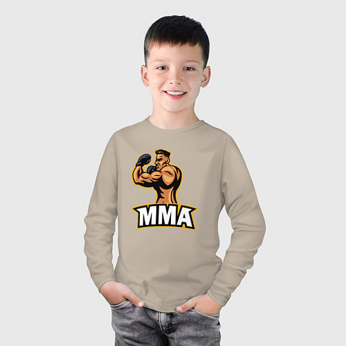 Детский лонгслив Fighter MMA / Миндальный – фото 3