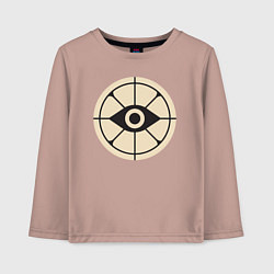 Лонгслив хлопковый детский Глаз в прицеле deadlock, цвет: пыльно-розовый