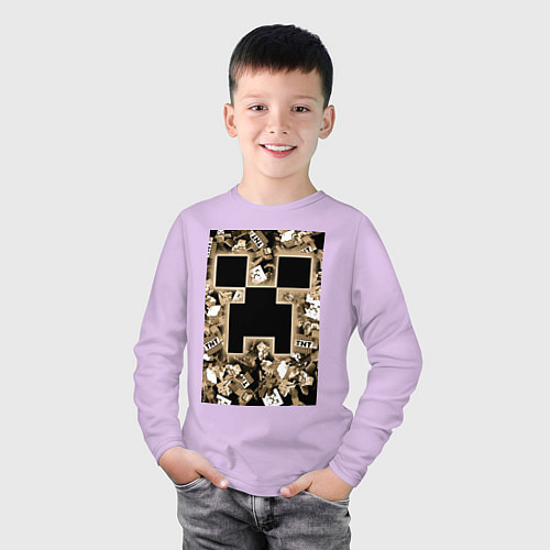 Детский лонгслив Герои Minecraft / Лаванда – фото 3