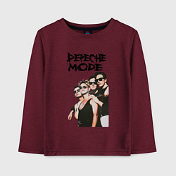 Лонгслив хлопковый детский Depeche Mode Violator 3, цвет: меланж-бордовый