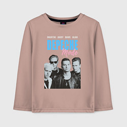 Лонгслив хлопковый детский Depeche Mode Vintage, цвет: пыльно-розовый