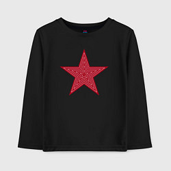 Лонгслив хлопковый детский USSR red star, цвет: черный