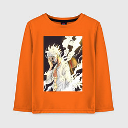 Лонгслив хлопковый детский Ван-Пис Луффи джойбой, цвет: оранжевый