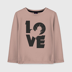 Лонгслив хлопковый детский Splash love, цвет: пыльно-розовый