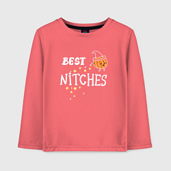 Лонгслив хлопковый детский Best nitches, цвет: коралловый