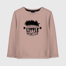 Лонгслив хлопковый детский Little monster - boy - пара, цвет: пыльно-розовый