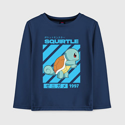 Лонгслив хлопковый детский Покемоны Сквиртл Squirtle, цвет: тёмно-синий