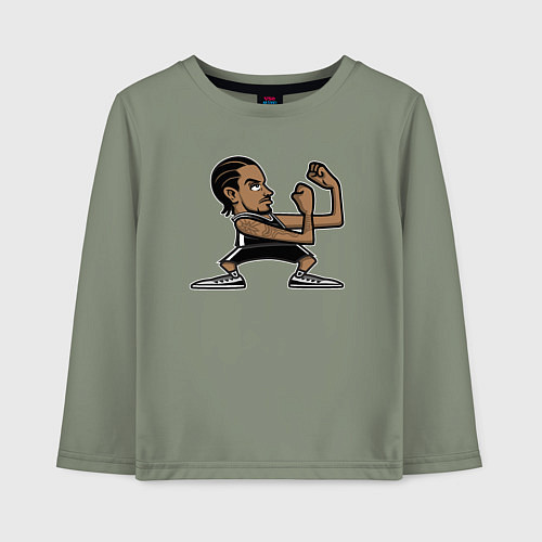 Детский лонгслив Кавай Леонард / Авокадо – фото 1