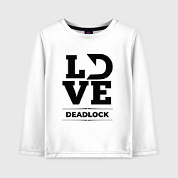 Лонгслив хлопковый детский Deadlock love classic, цвет: белый