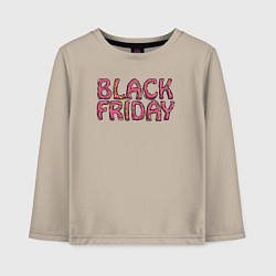 Лонгслив хлопковый детский Black friday day, цвет: миндальный