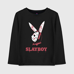 Лонгслив хлопковый детский Slayboy, цвет: черный