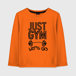 Лонгслив хлопковый детский Just gym, цвет: оранжевый