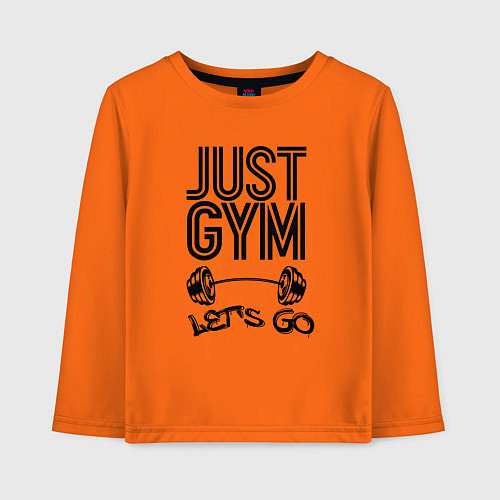 Детский лонгслив Just gym / Оранжевый – фото 1