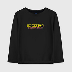 Лонгслив хлопковый детский Rockstar energy logo, цвет: черный