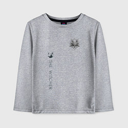 Лонгслив хлопковый детский The Witcher grey, цвет: меланж