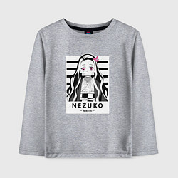 Лонгслив хлопковый детский Nezuko girl hunter one, цвет: меланж